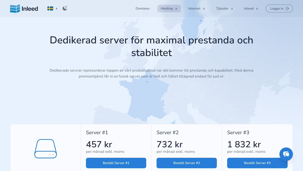Inleed dedikerad server
