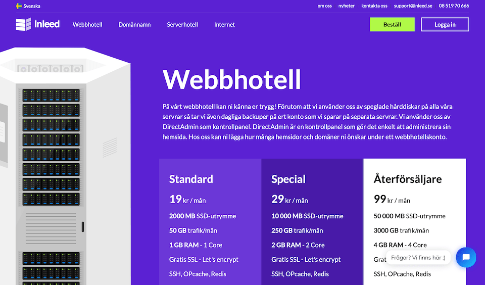 Inleed webbhotell