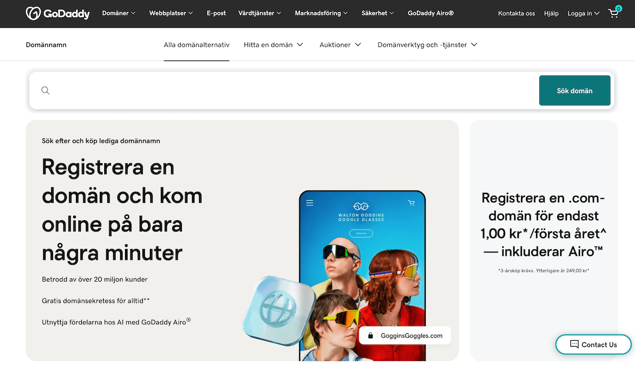 GoDaddy domän