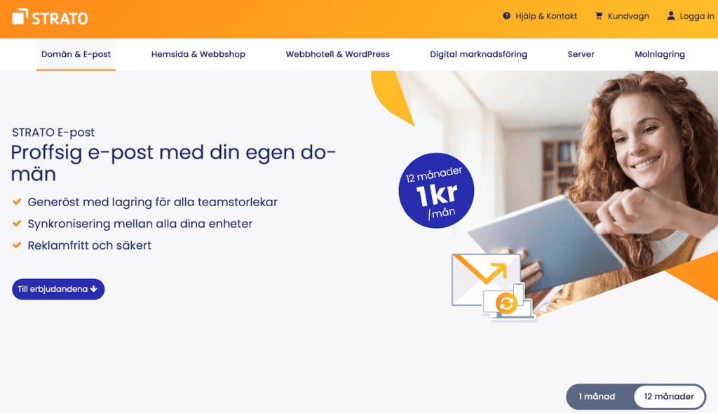 Strato e-post med domän