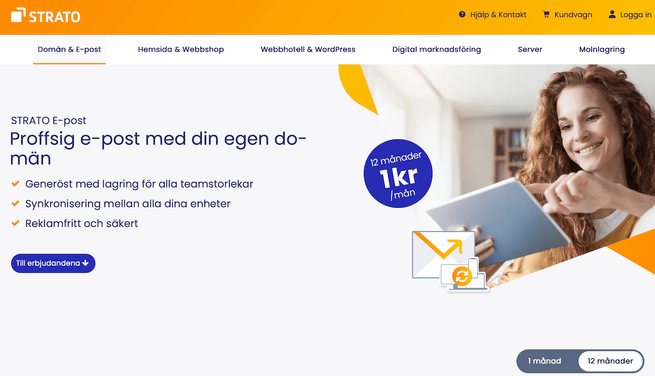 Strato e-post med domän